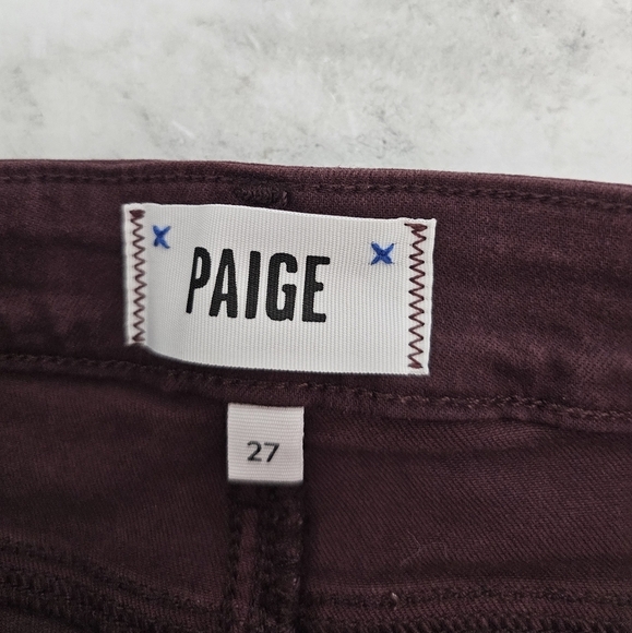Paige Verdugo Ankle Mid Rise Skinny Wine Purple 27 NWT - Picture 7 of 8